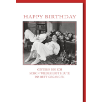 Geburtstag Glückwunschkarte mit Umschlag Gestern...