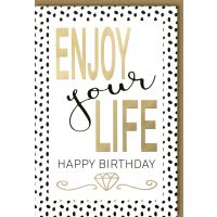Geburtstag Glückwunschkarte mit Umschlag - Enjoy...