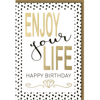 Geburtstag Glückwunschkarte mit Umschlag - Enjoy...