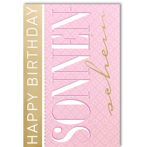 Geburtstag Glückwunschkarte mit Umschlag Sonnenschein Happy Birthday