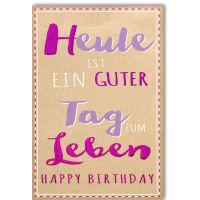 A Geburtstag Glückwunschkarte mit Umschlag Guter Tag...