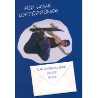 Jugendweihe Geldgeschenkkarte mit Umschlag  Skateboard...