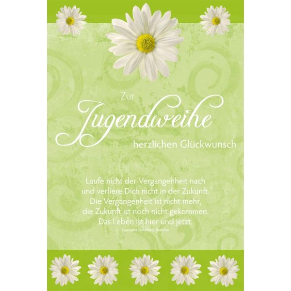Sprüche Zur Jugendweihe Für Jungen Lustig Jugendweihe Glückwunschkarte mit Umschlag Spruch Margerite Herzlichen