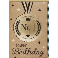 Geburtstag Glückwunschkarte mit Umschlag - Nr.1...