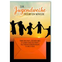 Jugendweihe Geldkarte Karte mit Umschlag Schatten im...
