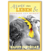A Geburtstag Glückwunschkarte mit Umschlag Atme das...