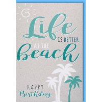 Geburtstag Glückwunschkarte mit Umschlag - Life is...