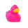 Ente pink unifarbene Ente Quietscheente Badeente ca. 8 cm gross