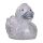 Ente glitzersilber unifarbene Ente Quietscheente Badeente ca. 8 cm gross