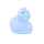 Ente pastelblau unifarbene Enten Quietscheente Badeente ca. 8 cm gross
