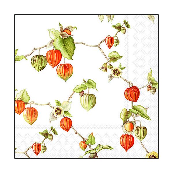 Servietten Lunch 33 x 33 cm 3-lagig 20 Servietten Lampion Herbst