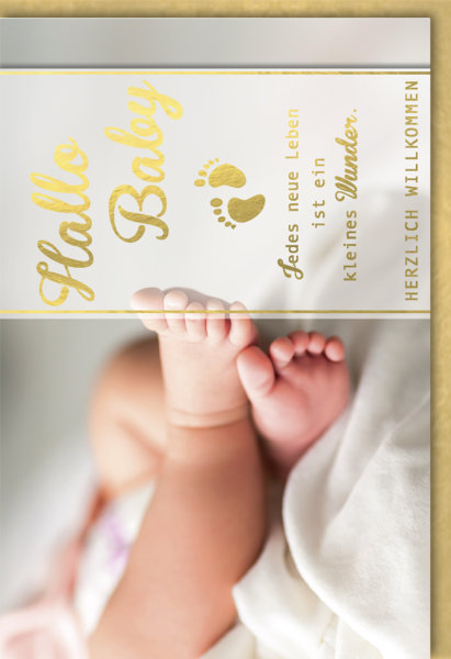 Geburt – Baby – Freudiges Ereignis - Karte mit Umschlag