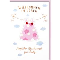 Geburt Baby Freudiges Ereignis Karte mit Umschlag Kleid...