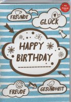 A – Geburtstag - Soundkarte A5 -  Musikkarte  - „Happy Birthday“