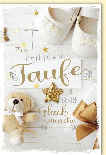 Taufe - Glückwunschkarte im Format 11,5 x 17 cm mit Umschlag - Zur heiligen Taufe... - Verlag Dominique