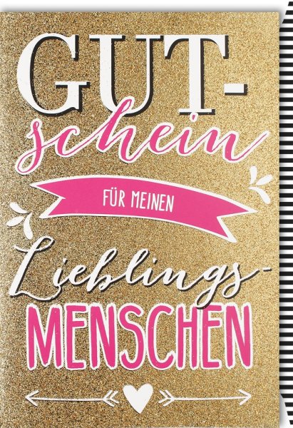 A - Gutschein - Glückwunschkarte im Format 11,5 x 17 cm mit Umschlag - Verlag Dominique
