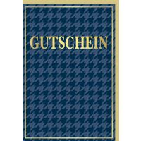 Gutschein Glückwunschkarte mit Umschlag Goldener Rahmen