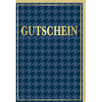 Gutschein Glückwunschkarte mit Umschlag Goldener Rahmen