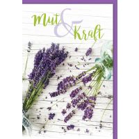 A Genesung Glückwunschkarte mit Umschlag Lavendel...