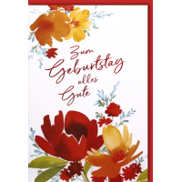 Geburtstag   Glückwunschkarte mit Umschlag Blumen...