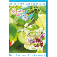 A Geburtstag Glückwunschkarte mit Umschlag Blumen im...