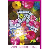 Geburtstag   Glückwunschkarte mit Umschlag Bunte...