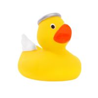 Engel Ente gelb Anlassente Quietscheente Badeente ca. 8 cm gross
