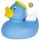 Engel Ente gelb Anlassente Quietscheente Badeente ca. 8 cm gross
