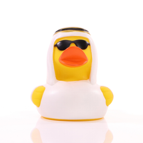 Scheich Quietscheente Badeente ca. 8 cm gross OPEC-Ente Wüstenente Araber
