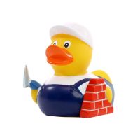 Maurer Quietscheente Badeente Handwerker ca. 8 cm gross