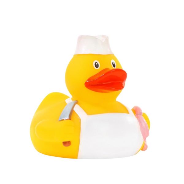 Metzger Schlachter Quietscheente Badeente ca. 8 cm gross