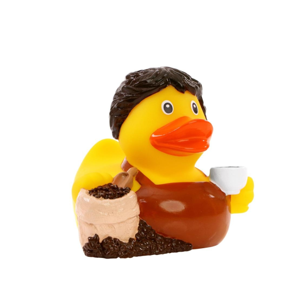 Kaffee Quietscheente Badeente ca. 8 cm gross Coffee