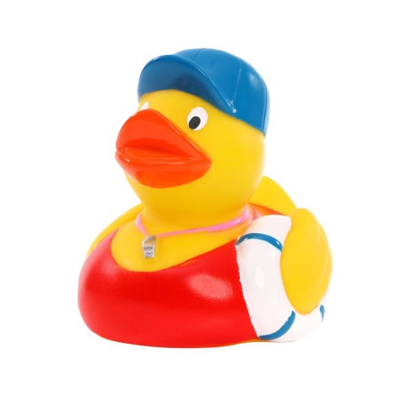 Bademeister Quietscheente Badeente Sportente ca. 8 cm gross Schwimmbad