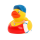 Bademeister Quietscheente Badeente Sportente ca. 8 cm gross Schwimmbad