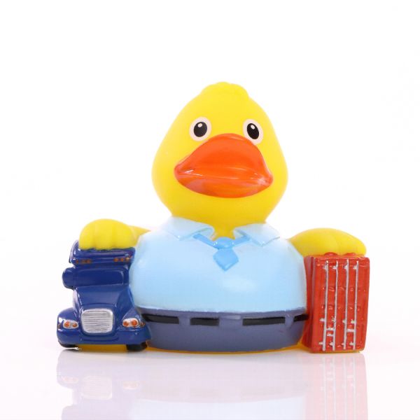 Spediteur Quietscheente Badeente ca. 8 cm gross Berufsente Umzugsente