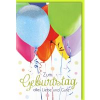 Geburtstag   Glückwunschkarte mit Umschlag Bunte...