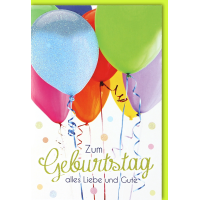 Geburtstag   Glückwunschkarte mit Umschlag Bunte...