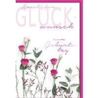 Geburtstag Rosen Glückwunsch Glückwunschkarte...