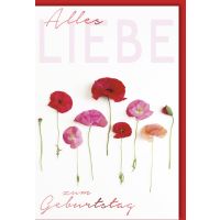 Geburtstag Glückwunschkarte mit Umschlag Blumen...
