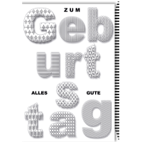 Geburtstag Glückwunschkarte mit Umschlag Buchstaben...