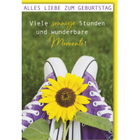 Geburtstag Glückwunschkarte mit Umschlag Turnschuhe...