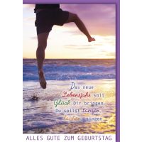 Geburtstag Glückwunschkarte mit Umschlag Strand...