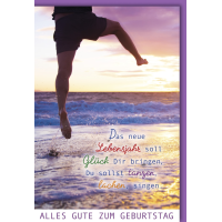 Geburtstag Glückwunschkarte mit Umschlag Strand...