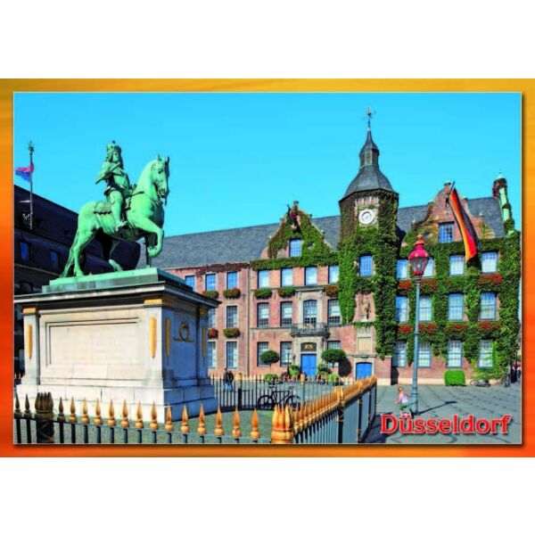 Postkarte Ansichtskarte Düsseldorf Weltpostkarte im Format 10,5 x 15cm Rathaus
