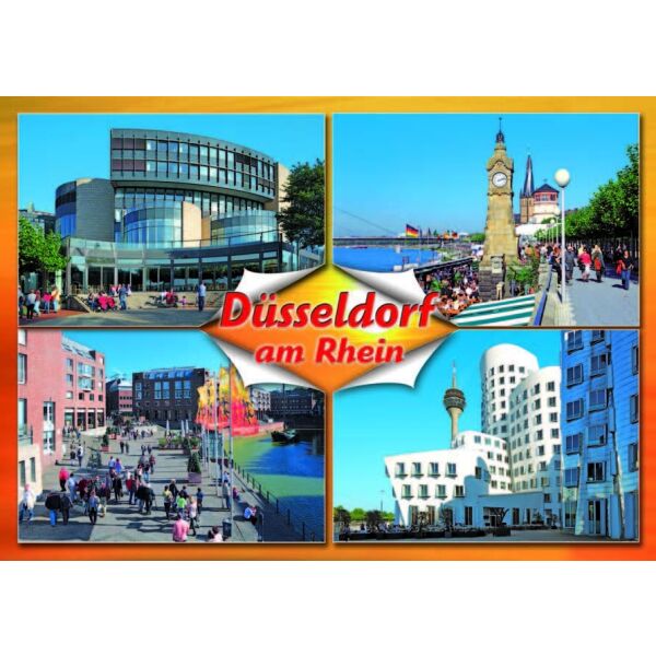 Postkarte – Ansichtskarte - Düsseldorf - Weltpostkarte im Format 10,5 x 15cm