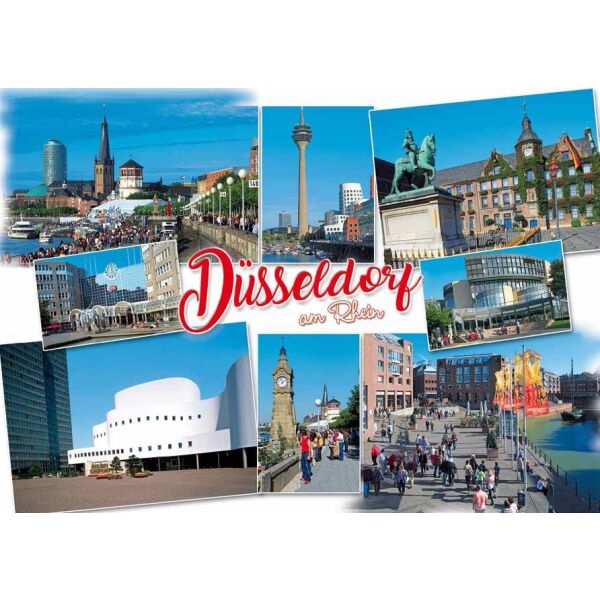 Postkarte Ansichtskarte Düsseldorf Weltpostkarte im Format 10,5 x 15cm Schauspielhaus