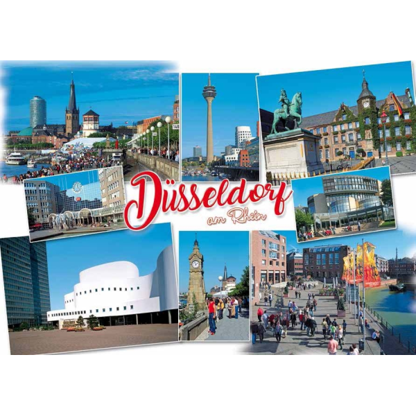 Postkarte Ansichtskarte Düsseldorf Weltpostkarte im Format 10,5 x 15cm Schauspielhaus