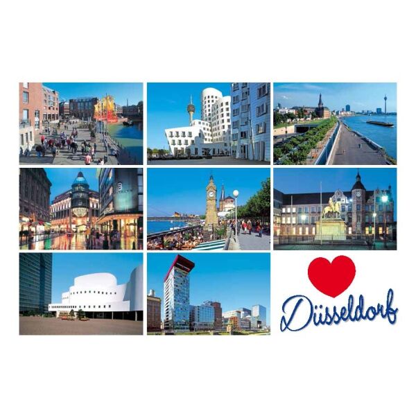 Postkarte Ansichtskarte Düsseldorf Weltpostkarte im Format 10,5 x 15cm Love Düsseldorf