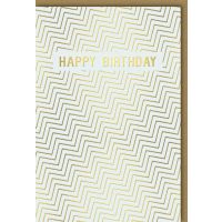 Geburtstag Goldene Zickzack Linien Happy Birthday...