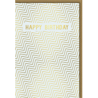 Geburtstag Goldene Zickzack Linien Happy Birthday...